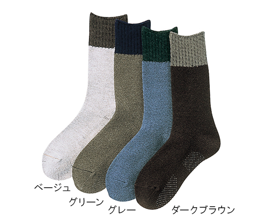 7-1934-01 紳士ソックス（毛混・ゆるゴム） ベージュ 24～26 HL756-782グンゼ（肌着）