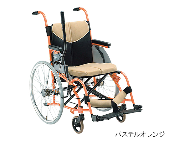 7-2207-01 ワンハンドスカル（アルミ製レバー駆動型） パステルオレンジ 380mm OH-1松永製作所