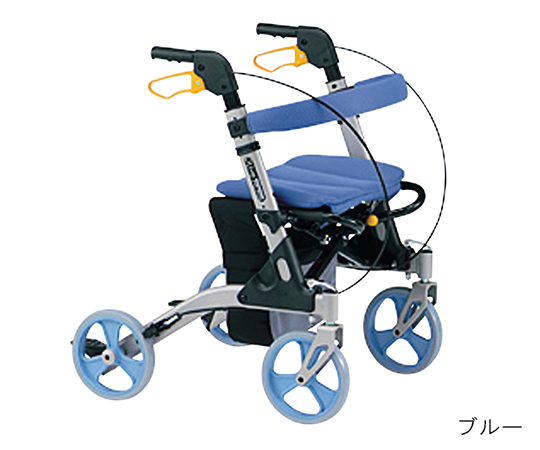 7-2227-04 オリーブ（歩行器） ブルー MV-100 M-5 7インチ松永製作所