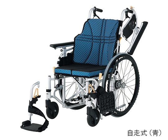 7-2287-02 ウルトラモジュール7 自走式・ノーパンクタイヤ 青 NA-U7BLUE-AIRY日進医療器