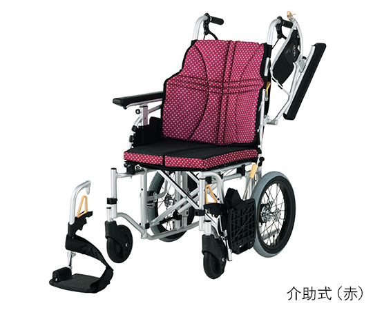 7-2289-02 ウルトラモジュール7 介助式・ノーパンクタイヤ 青 NAH-U7BLUE-AIRY日進医療器