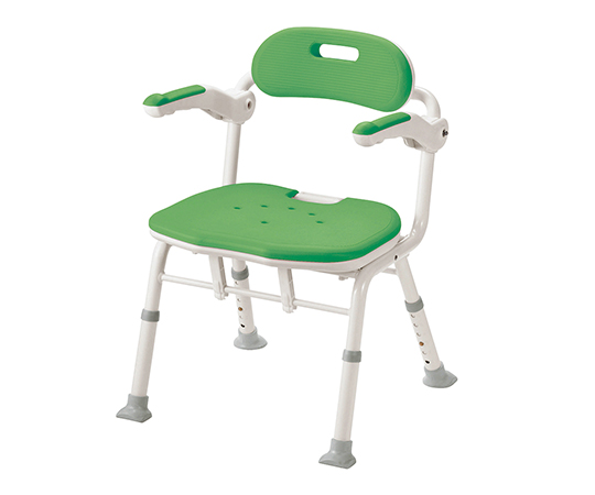 7-2307-02 折りたたみシャワーベンチ （ISフィット） グリーン 536-108アロン化成