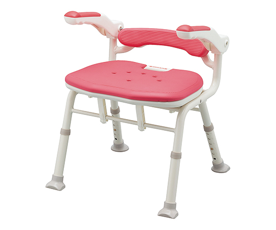 7-2309-01 折りたたみシャワーベンチ （ISフィット・骨盤サポート） レッド 536-115アロン化成