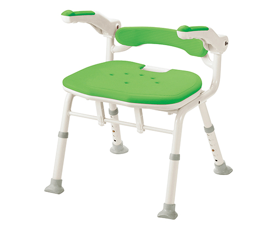 7-2309-02 折りたたみシャワーベンチ （ISフィット・骨盤サポート） グリーン 536-118アロン化成