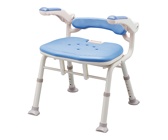 7-2309-03 折りたたみシャワーベンチ （ISフィット・骨盤サポート） ブルー 536-116アロン化成
