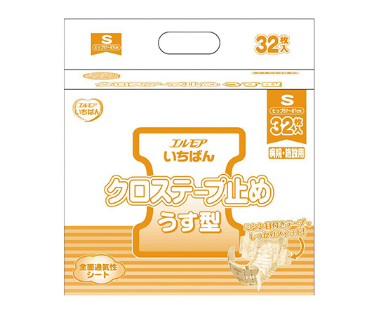 カミ商事7-2576-11　いちばんクロステープ止め　うす型　S　32枚入 カミ商事