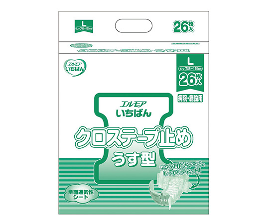 カミ商事7-2576-13　いちばんクロステープ止め　うす型　L　26枚入 カミ商事