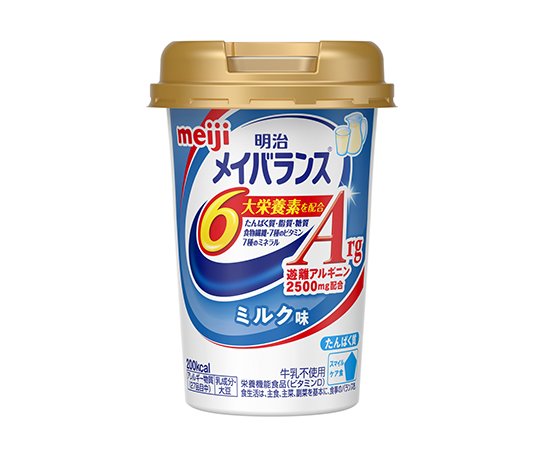 7-2581-09 メイバランス 12本入 ArgMiniカップミルク味明治