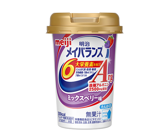 7-2581-10 メイバランス 12本入 ArgMiniカップミックスベリー味明治