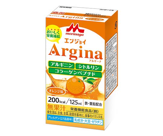 【軽減税率適用】【軽減税率適用】クリニコ7-2688-11　エンジョイArgina　（栄養補助食品）　オレンジ　24パック入 ク
