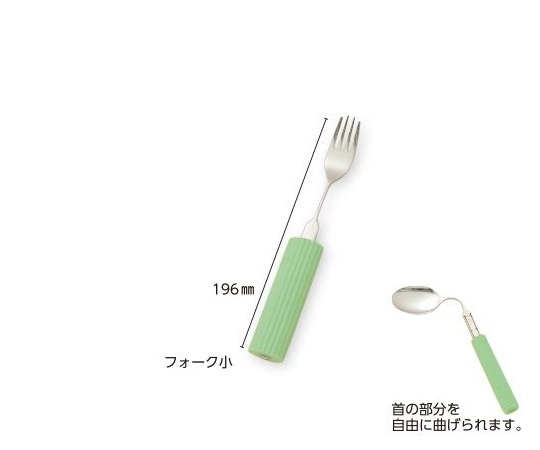 7-2728-02 オールステンレスハンドル・シリコンスポンジ付き フォーク小 フセ企画