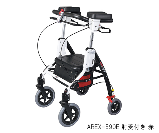 7-2741-01 アームフィットEX（歩行車） 肘受付き 赤 AREX-590Eユーバ産業