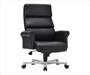 【簡易組立必要】7-2848-01 エグゼクティブチェア 670×685×1020～1095mm RA-4750(L)BKアイコ