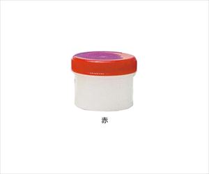 7-3126-15 増量丸底プラツボ 未滅菌 60mL 赤 50個入 ケーエム化学