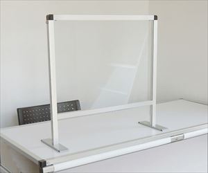7-391-01 パーテーションスタンド 一面通常タイプ（塩ビ） 666×220×615mm HBP450X600E常磐精工