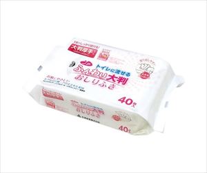 7-399-01 ノア トイレに流せるふんわり大判おしりふき 40枚入 110734小津産業