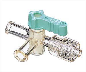 【医療機器クラス2】7-4622-05-51 （分割）三方活栓 テルフュージョン R型ロック付 360° 緑 1パック（10個入