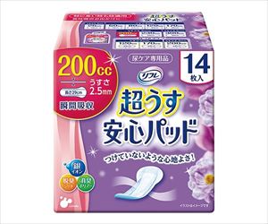 7-545-06 リフレ 超うす安心パッド 200mL 14枚入 17955リブドゥコーポレーション