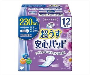 7-545-07 リフレ 超うす安心パッド 230mL 12枚入 17956リブドゥコーポレーション