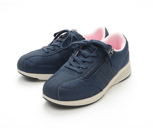 7-5565-03 ユニトーン02（ロングファスナータイプ） ネイビー 23.0cm ラッキーベル