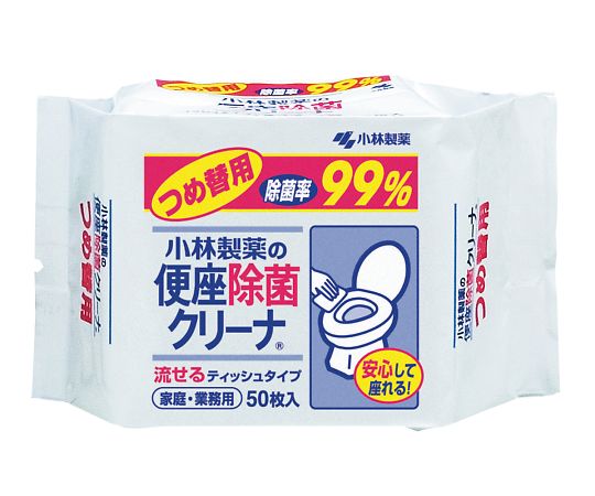 7-5841-11 便座除菌クリーナ家庭・業務用（流せるティッシュタイプ） つめ替 小林製薬
