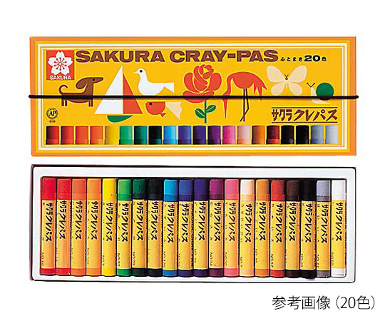 7-6042-02 クレパス 16色セット LP16Rサクラクレパス