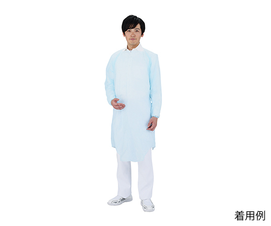 7-6558-02 フジポリエプロン 袖付 L 尚美堂
