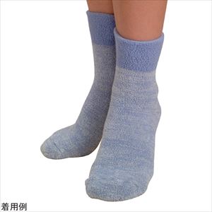 7-6685-08 ハッピーノソックス 22～26cm パープル 9022ハッピーおがわ