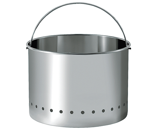 平山製作所7-6762-20　高圧蒸気滅菌器（オートクレーブ）　HV-Ⅱシリーズ用滅菌缶（穴有り）　Φ390×H285mm HV
