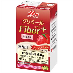 【軽減税率適用】7-6771-02 エンジョイクリミール Fiber+（栄養補助食品） いちご味 1箱（24パック入） クリニコ