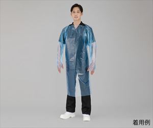 7-682-51 防水・帯電防止ディスポガウン（サンプラガウン） 男女兼用 10枚×6箱入 サンプラスチック