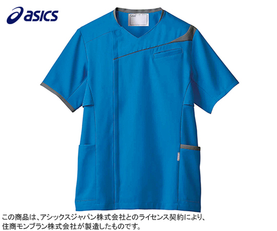 アシックス（住商モンブラン）7-7095-01　メンズジャケット　アシックス　ロイヤルブルー×グレー　S CHM854-4340