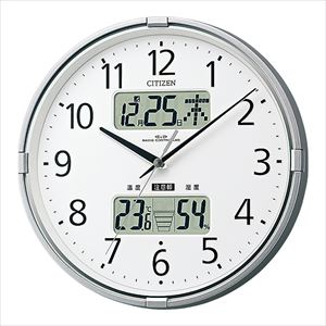 7-7119-11 環境目安表示付電波時計 4FY618-019リズム（時計）