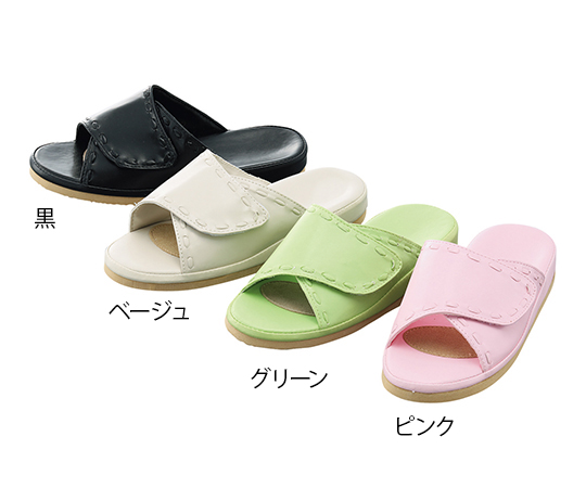 中村商店7-7138-01　すべりにくいサンダル　安全足進　女性用　フリー　黒 中村商店