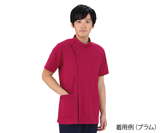 7-7259-05 メンズジャケット(半袖・動体裁断シリーズ) プラム 3L 982-45 3Lアプロン 7-7259-05 メンズジャケット(半袖・動体裁断シリーズ) プラム 3L 982-45 3Lアプロン