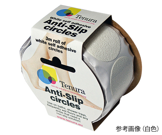 7-7607-04 スリップ防止ステッカー 丸型 Φ40 クリア 72枚入 T/AQUA/C-CLEARTenura