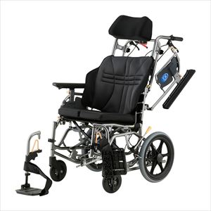 【非課税】7-7852-01 ティルト介助式車椅子（座王X）ドラム式介助ブレーキ・タックルブレーキ付き NAH-XF5日進医療器