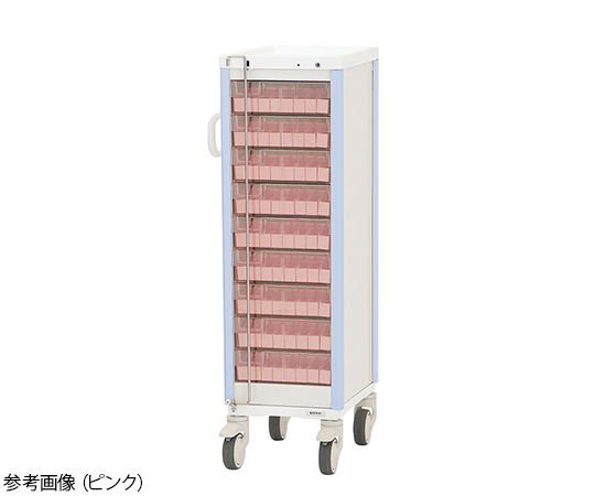 ケルン7-8466-01　与薬カート　9床用　ライトブルー KC-500-01Sケルン