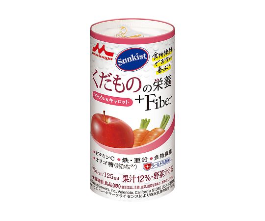 【軽減税率適用】【軽減税率適用】クリニコ7-9089-02　くだものの栄養+Fiber（栄養補助食品）　アップル＆キャロット ク