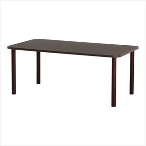 【組立必要】7-9108-02 メラミンテーブル（抗ウイルスメラミン天板テーブル）長方形4人掛けワイド ダークブラウン TM4-