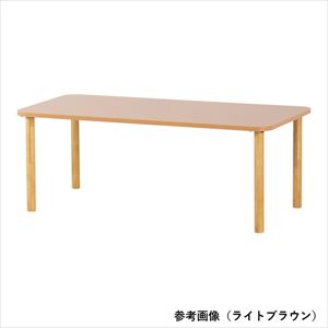 【組立必要】7-9121-02 メラミンテーブル（抗ウイルスメラミン天板テーブル）長方形6人掛け ダークブラウン TM4-K18