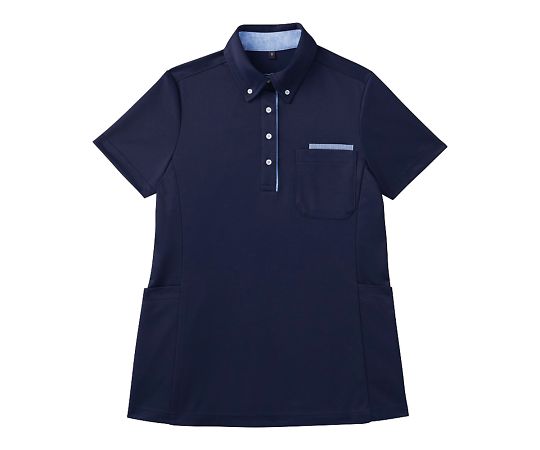 WHISEL（自重堂）7-9138-03　半袖BDロングポロシャツ（レディース）　ネイビー　L WH90938-029-LWHI