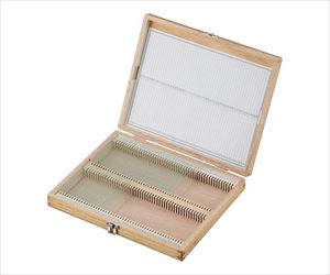 7-9416-01 木製プレパラートボックス 100box岳南木工商会