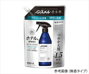 7-9523-11 ノンスメル清水香 詰替用 無香 600mL 01397-0白元アース