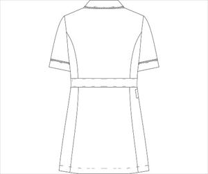 7-9553-04 レディースジャケット ホワイト×サックス LL 504-81APアプロンアパレル