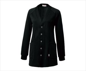 7-9564-05 ロング丈カーディガン ルコックスポティフR ブラック 13号 UZL6061 13ルコックスポルティフ