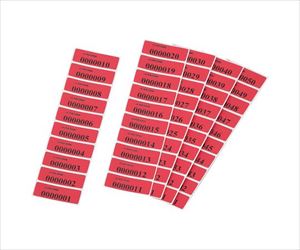 7-9657-01 封印シール レッド 60×20mm 100枚入 MS-6020Rナビス（アズワン）