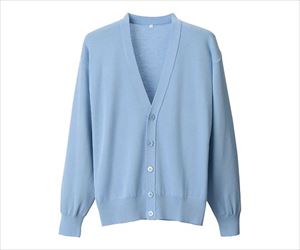 7-9750-03 抗ピルメンズカーディガン サックス L D2001ディーフェイズ