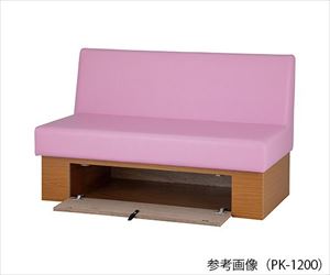 7-9796-06 収納付ロビーベンチ 1800×610×400/740mm クリーム CR-1800ナビス（アズワン）
