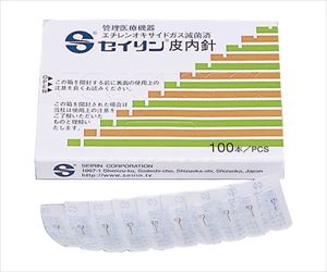【滅菌】【医療機器クラス2】7-9867-07 セイリン皮内針 NSタイプ 3mm 100本入（個別包装） セイリン